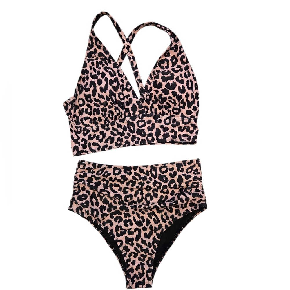 Leopard Cheetah Animal Print 2 Piece Bikini Set